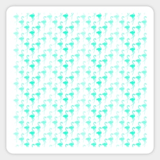 Seamless repeating pattern with turquoise flamingos Sticker